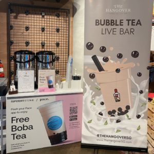 Bubble tea live station catering singapore bbt events mobile cart the hangover sg chaz events beverage boba convention roadshow singapore hospitality booths catering food vendors