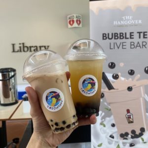 Chaz events The Hangover Bubble Tea Live Station Catering Singapore bubble tea bbt events mobile cart corporate wedding conference specialty food caterer school event
