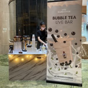 Chaz events The Hangover Bubble Tea Live Station Catering Singapore bubble tea bbt events mobile cart corporate wedding conference specialty food caterer