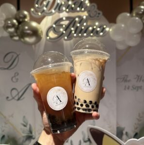 Bubble tea live station catering singapore bbt events mobile cart the hangover sg chaz events beverage boba wedding corporate bbt cart